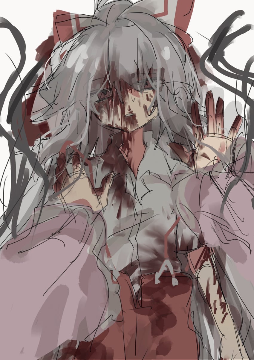fujiwara no mokou and houraisan kaguya (touhou) drawn by hachi_6218