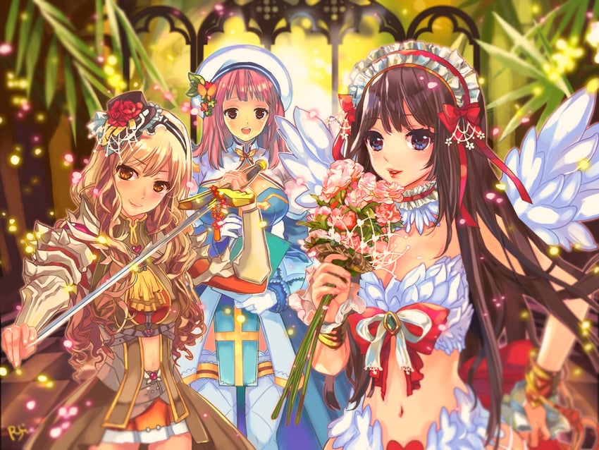 arch bishop, rune knight, and wanderer (ragnarok online) drawn by nyx_(shell_grotto)