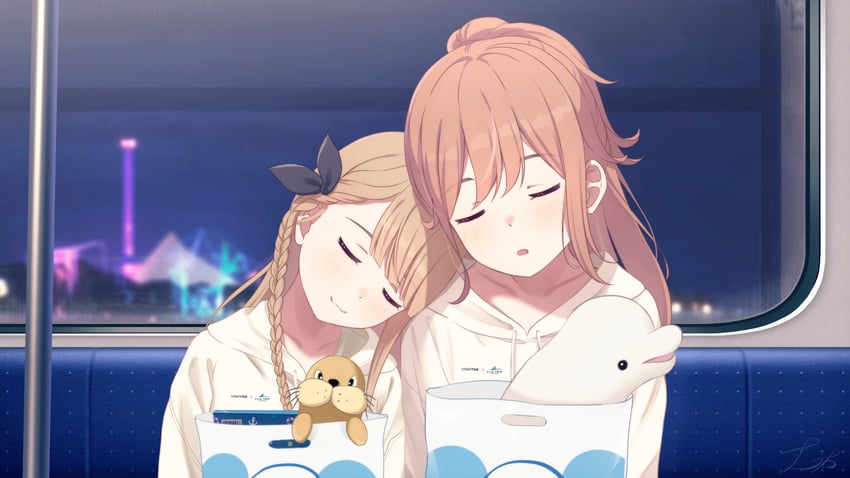 narumiya suzu and hayasaka mei (idoly pride) drawn by mug1_kun