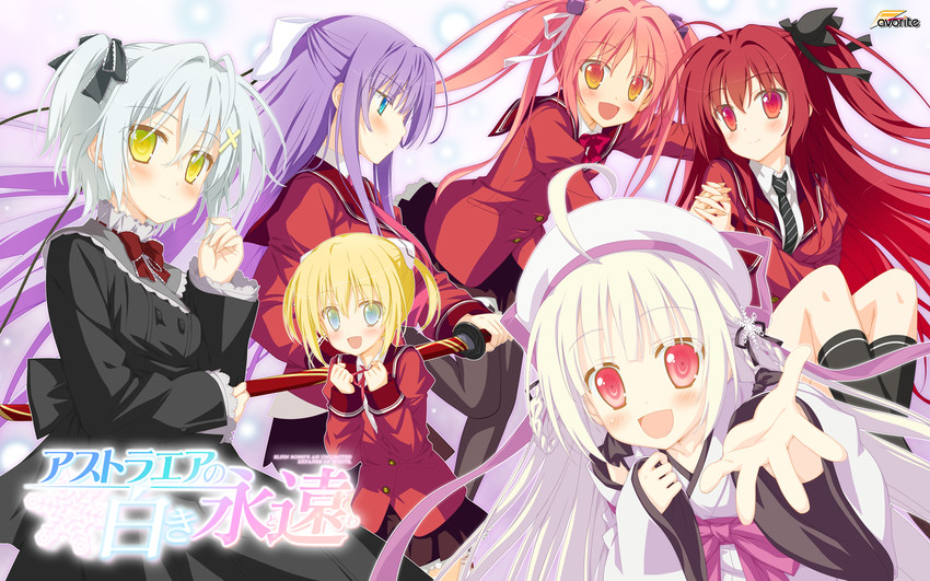 yuuki, hotaru rinne, tachibana ochiba, korona, mizunose kotori, and 1 more (astralair no shiroki towa) drawn by shida_kazuhiro
