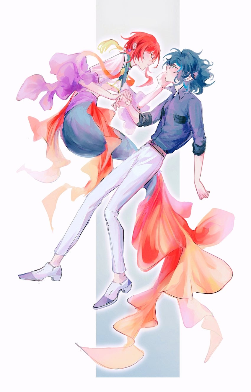 sakasaki natsume and aoba tsumugi (ensemble stars!) drawn by akiabird