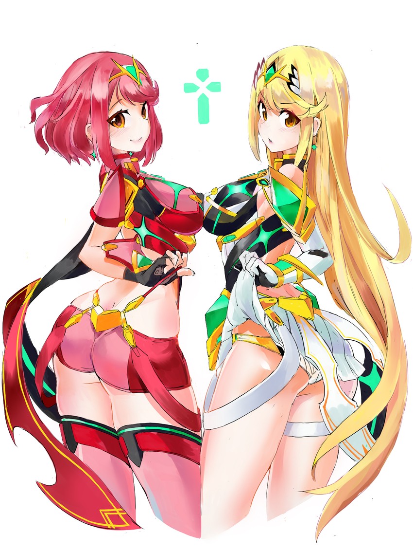 pyra and mythra (xenoblade chronicles and 1 more) drawn by tim_(a9243190a)
