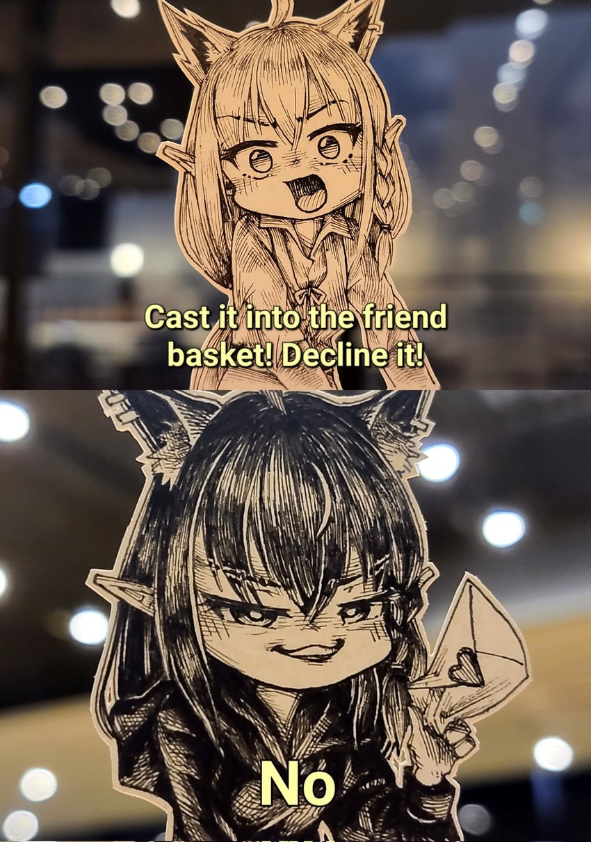 shirakami fubuki and kurokami fubuki (hololive and 2 more) drawn by jqhnharqld