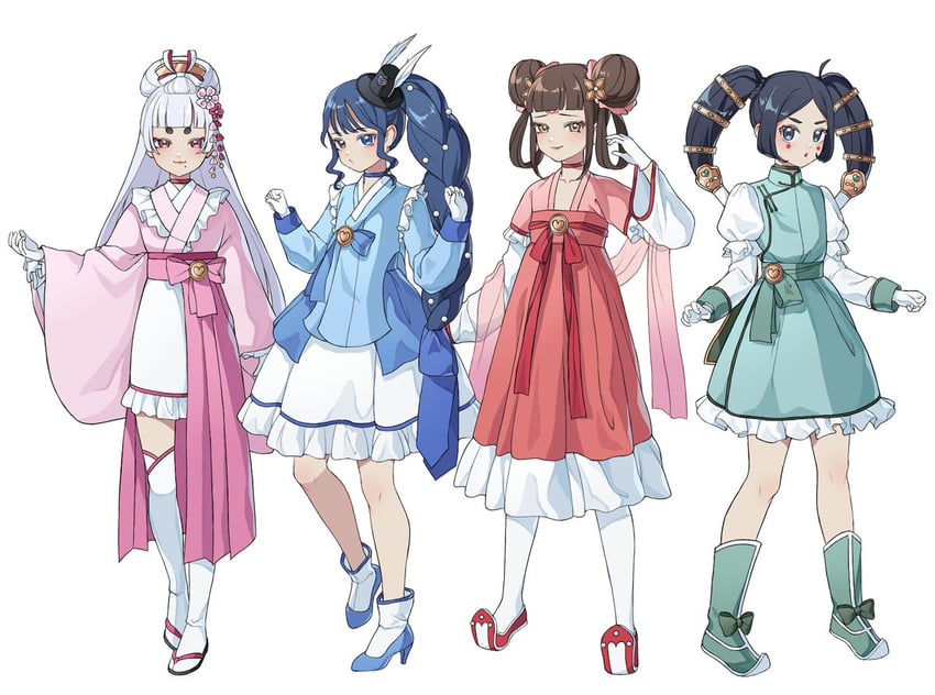 japan, south korea, china, and mongolia (original) drawn by kuroussa