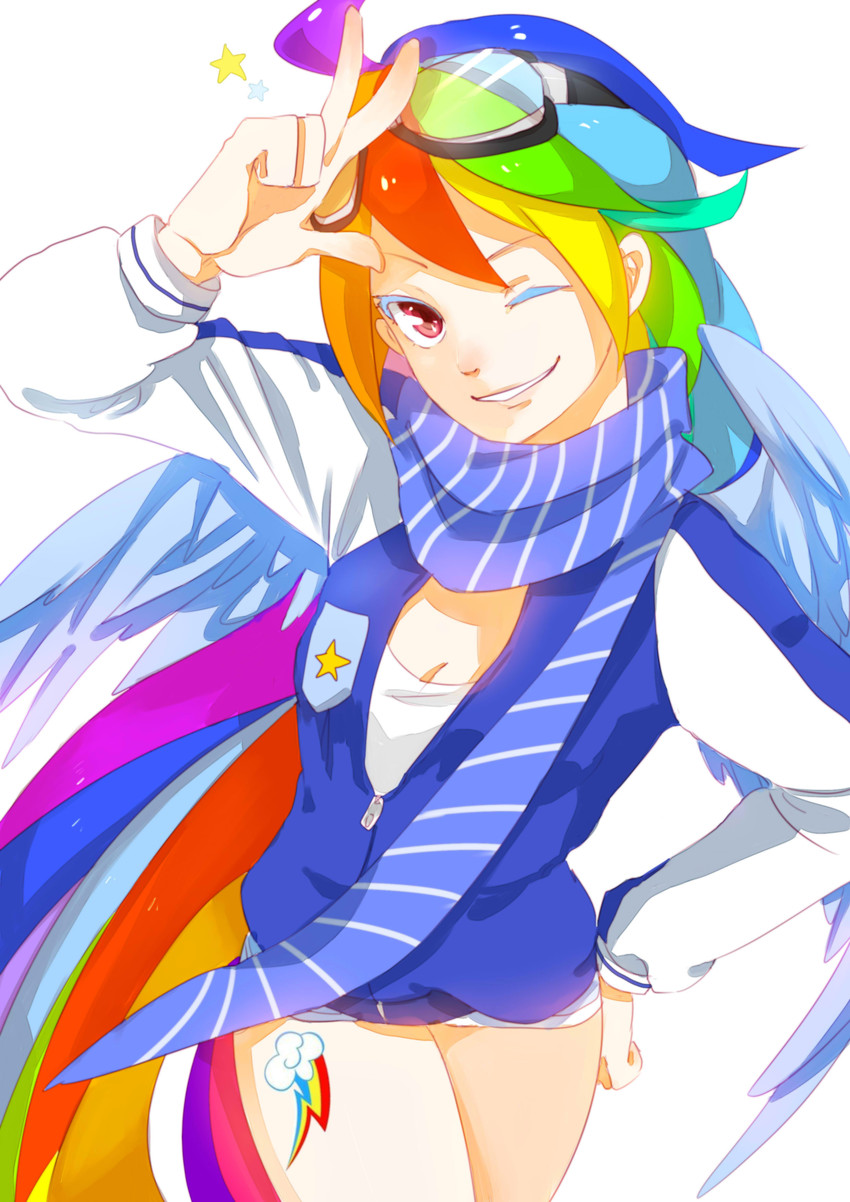rainbow dash (my little pony and 1 more) drawn by kumo_ni_notte