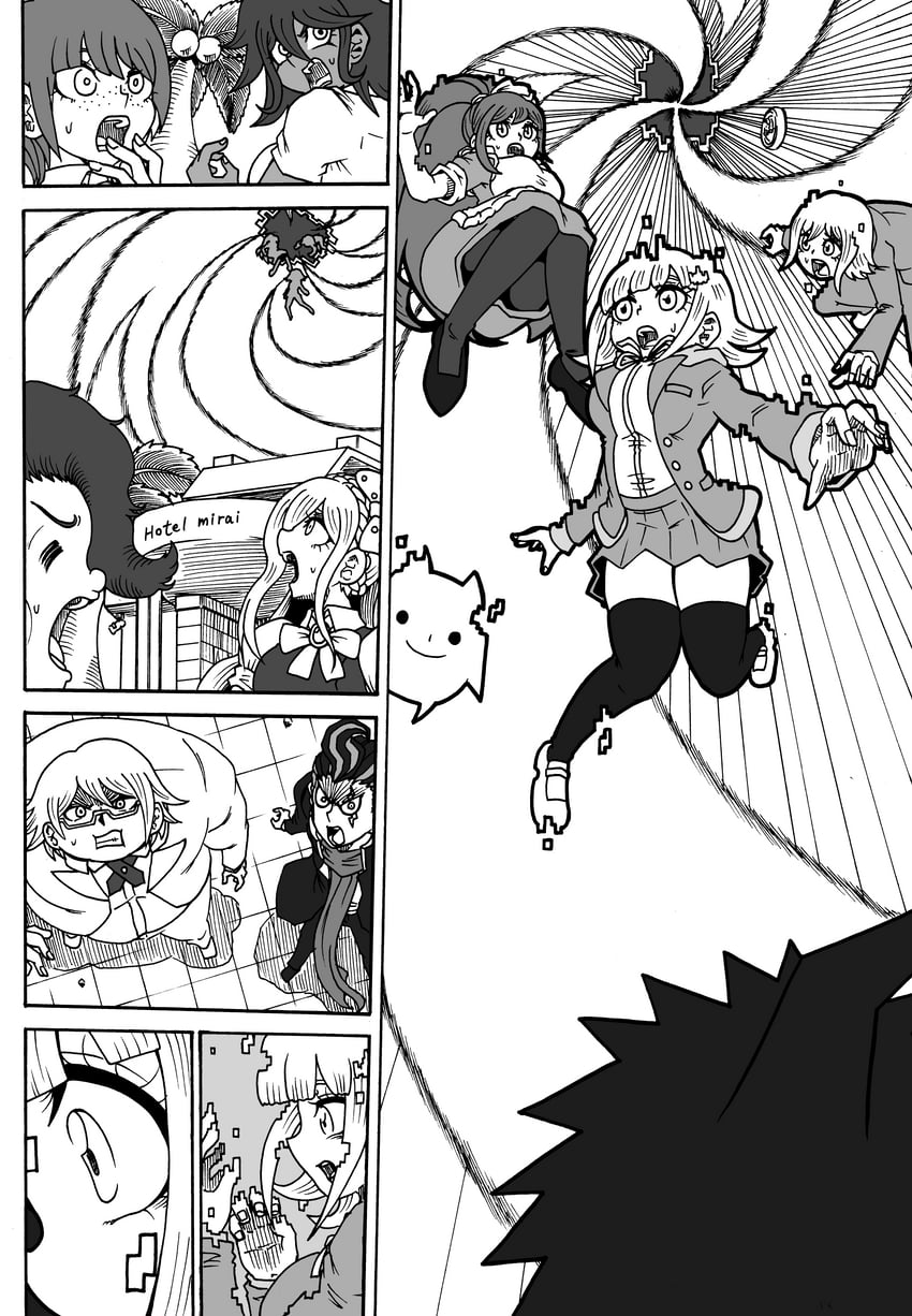 nanami chiaki, hinata hajime, sonia nevermind, koizumi mahiru, tanaka gundham, and 5 more (danganronpa and 3 more) drawn by jan1214
