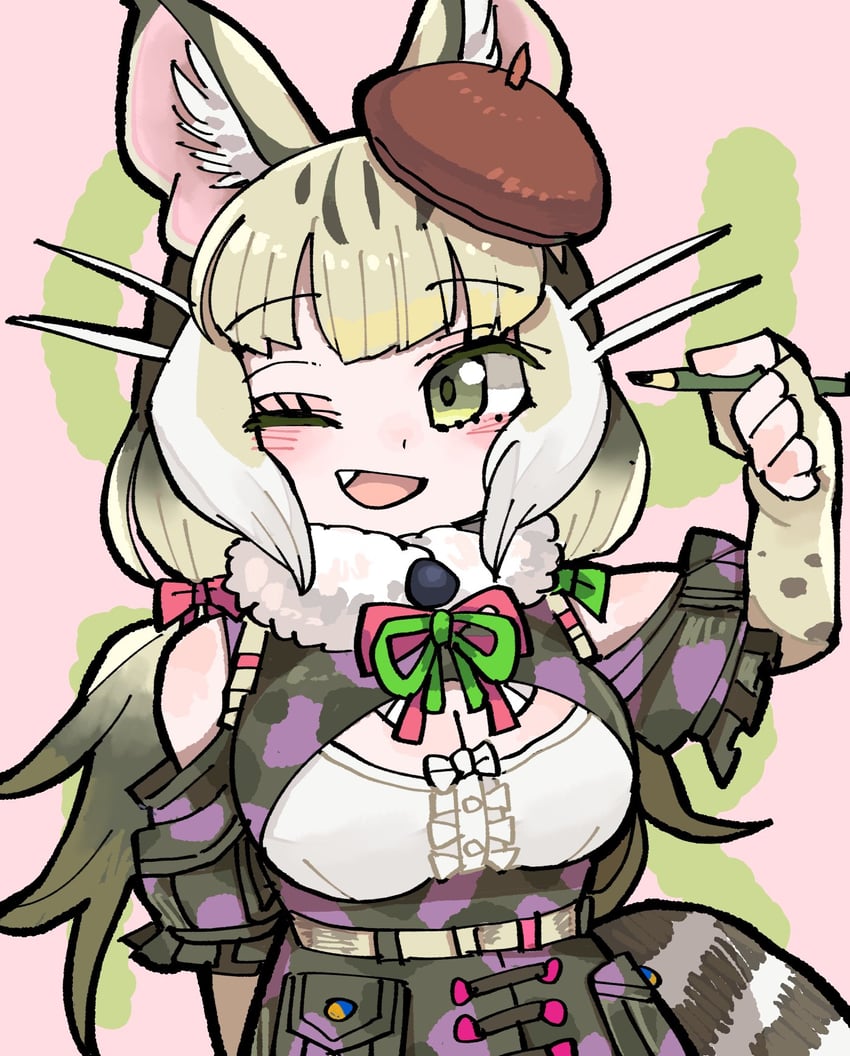 jungle cat (kemono friends and 1 more) drawn by kanmoku-san