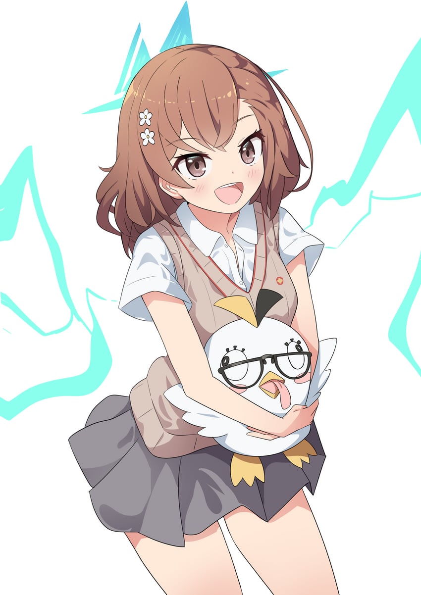 misaka mikoto and peroro (blue archive and 2 more) drawn by kittenlochen