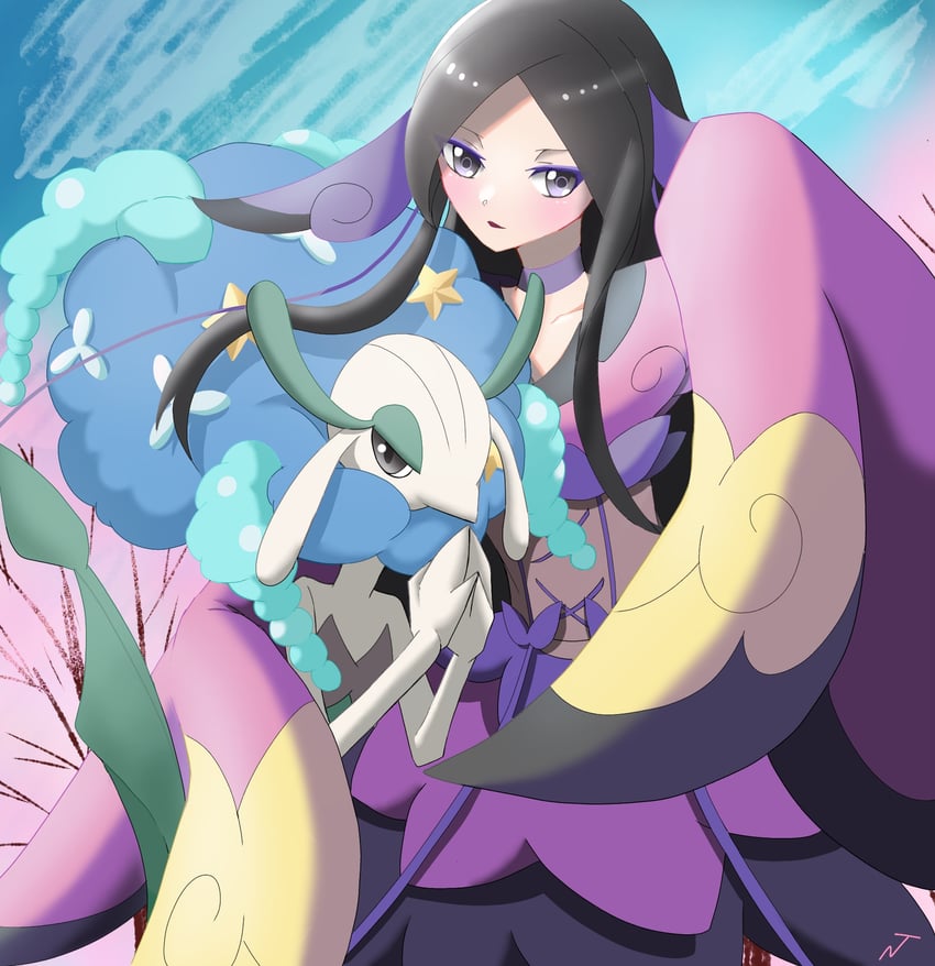 valerie and florges (pokemon and 1 more) drawn by not_shikisai