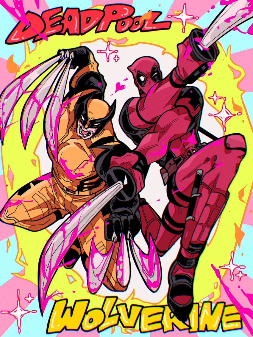 wolverine and deadpool (marvel and 4 more) drawn by nc2538