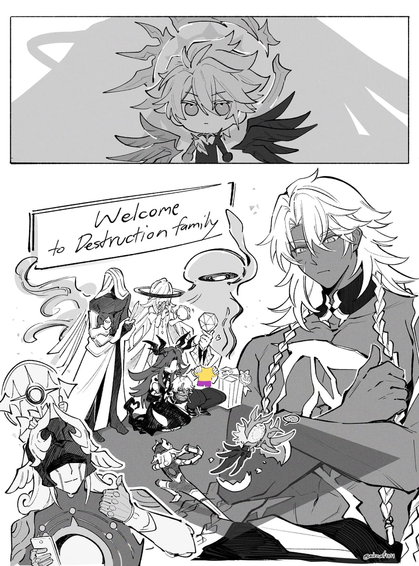 phainon, nanook, phantylia, celenova, lygus, and 5 more (honkai and 1 more) drawn by aionat