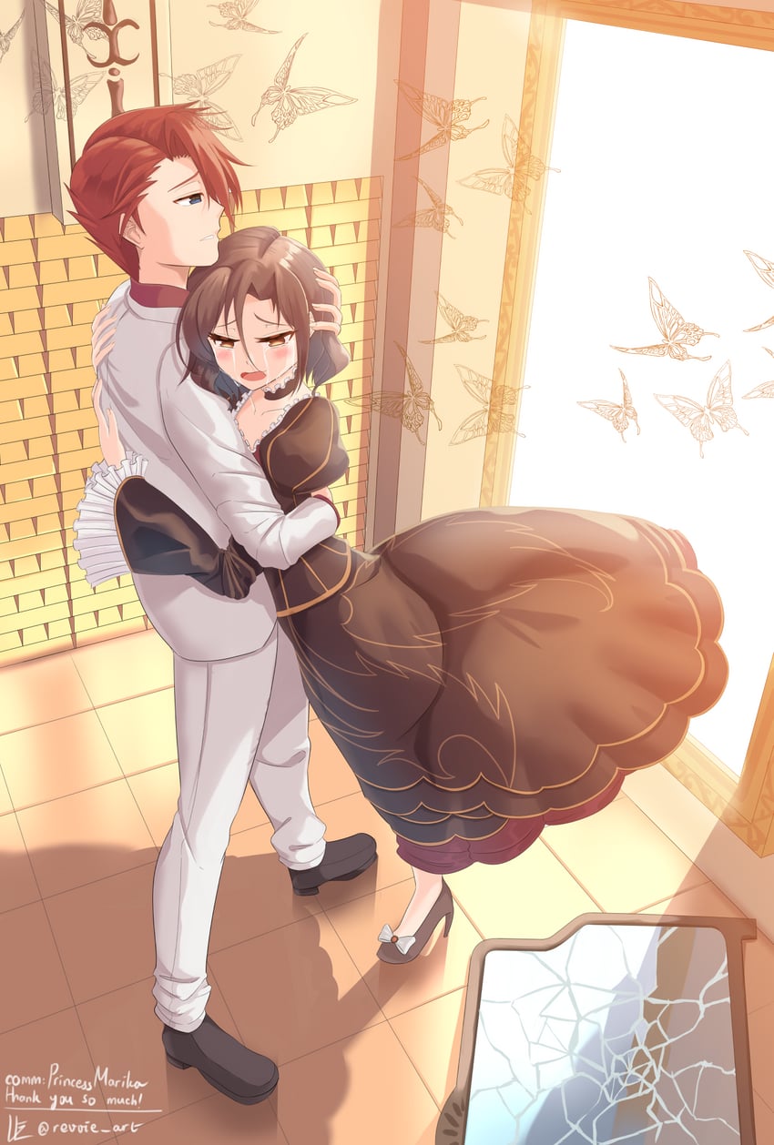 ushiromiya battler and yasu (umineko no naku koro ni) drawn by revvie