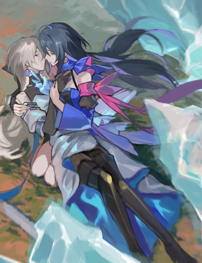 bronya rand and seele (honkai and 1 more) drawn by mie_xing