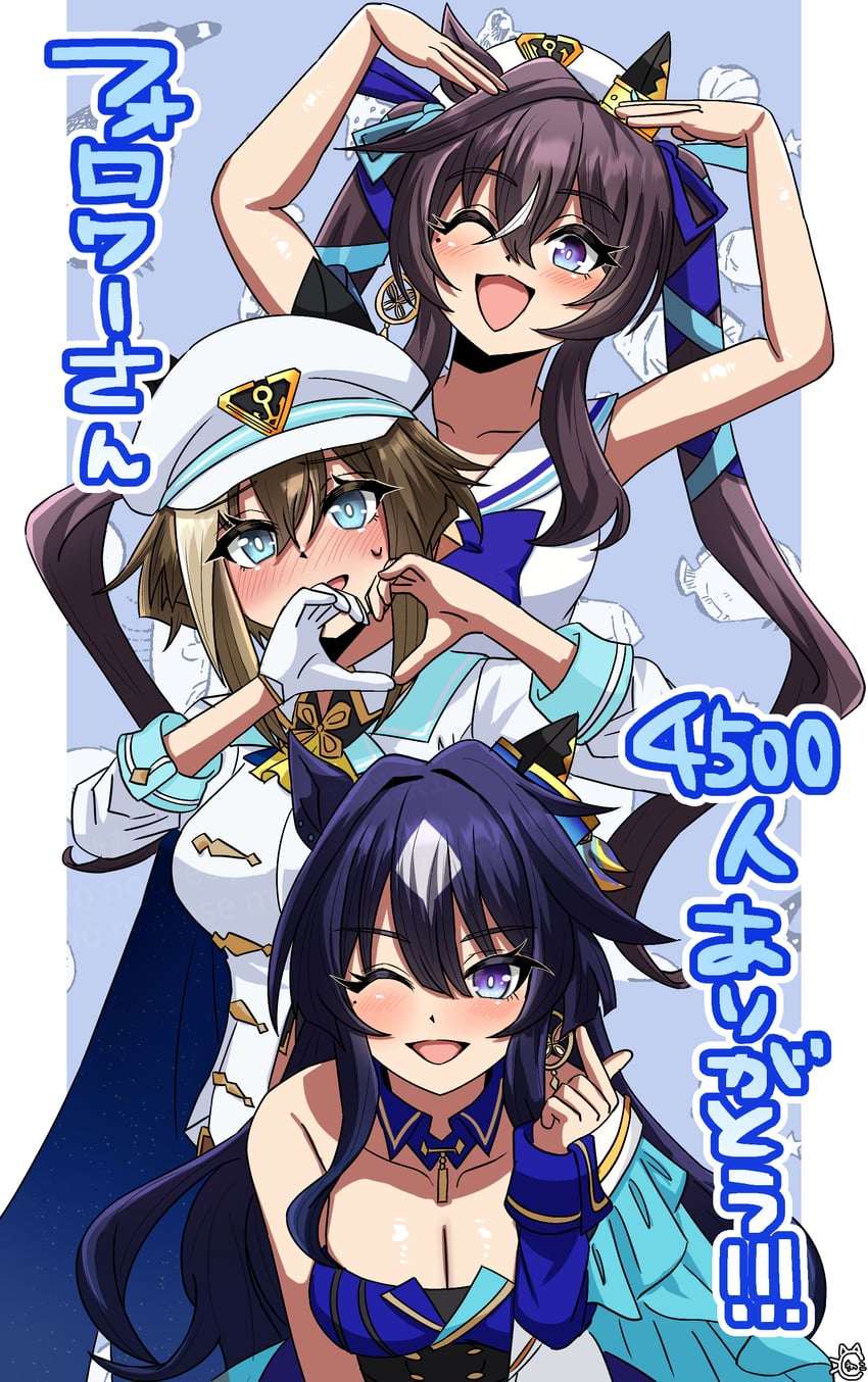 cheval grand, verxina, and vivlos (umamusume) drawn by color_neko_(user_yfvc3323)