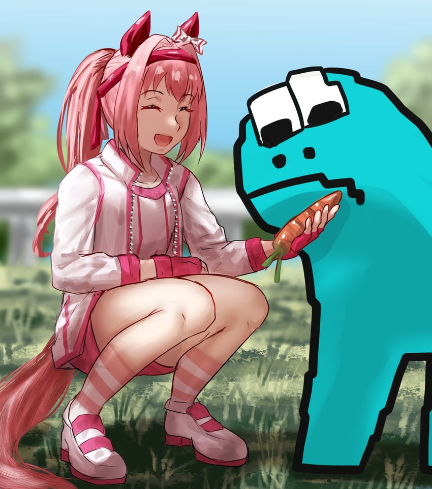 haru urara and cyan (umamusume and 1 more) drawn by hh_(hehexd06161704)