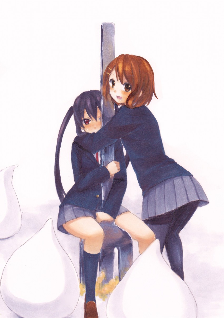nakano azusa and hirasawa yui (k-on!) drawn by ozugiru