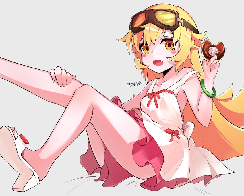 oshino shinobu (monogatari and 1 more) drawn by sadstar115