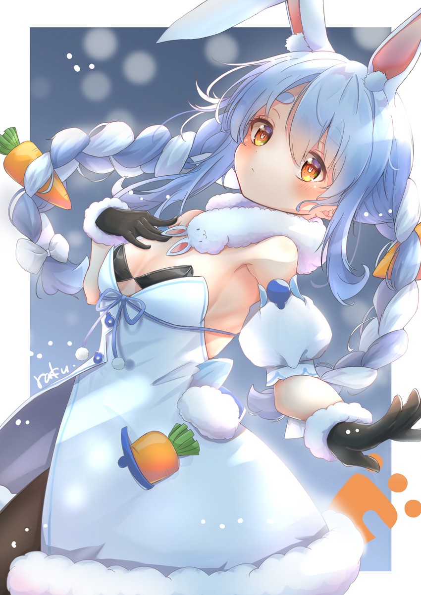usada pekora and don-chan (hololive) drawn by kurataraku