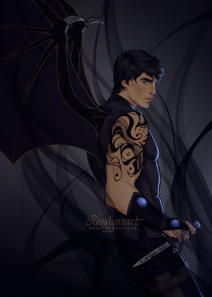 azriel (a court of thorns and roses) drawn by rosalynnart