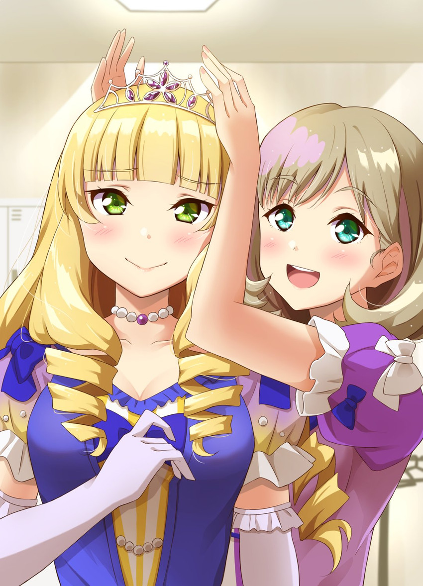 heanna sumire and tang keke (love live! and 1 more) drawn by qy73