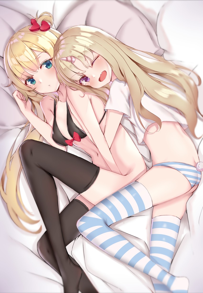 akai haato and civia (hololive and 1 more) drawn by xiao_lin_jiu