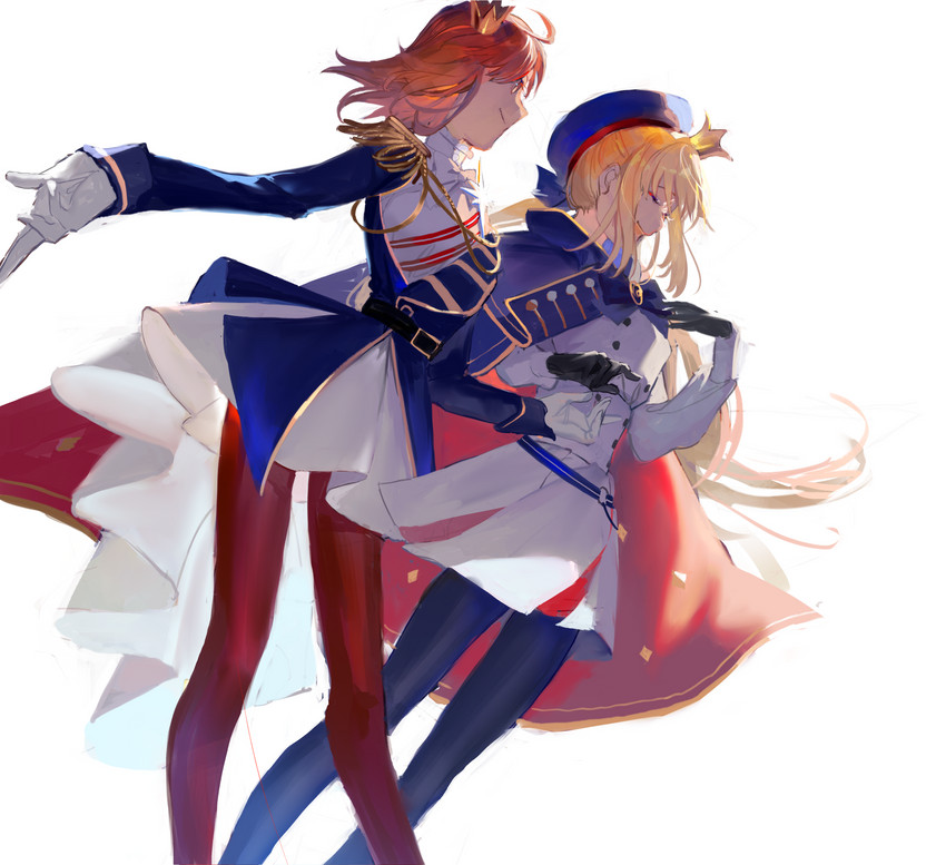 artoria pendragon, fujimaru ritsuka, and artoria caster (fate and 1 more) drawn by ubwmitekure
