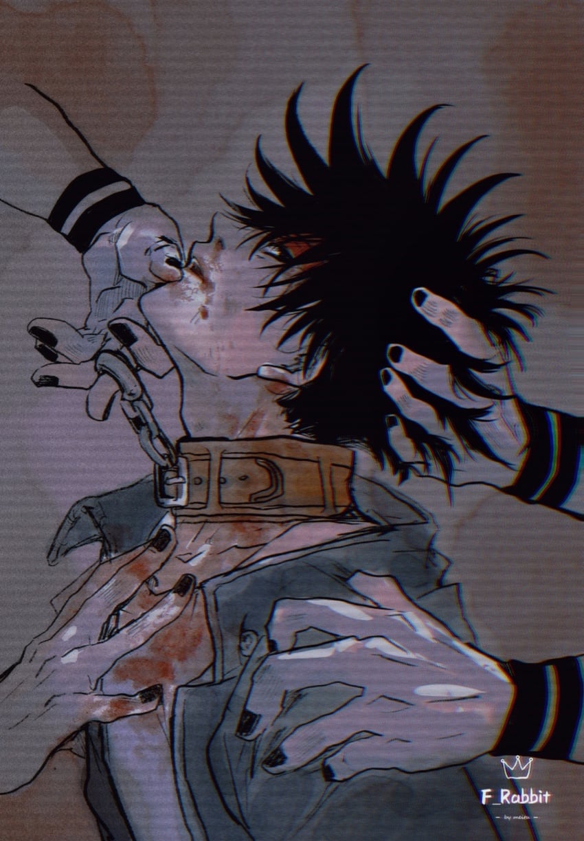 fushiguro megumi and ryoumen sukuna (jujutsu kaisen) drawn by f_rabbit
