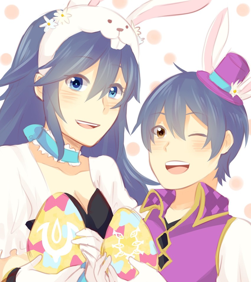 lucina and male morgan (fire emblem and 2 more) drawn by katarina_neko