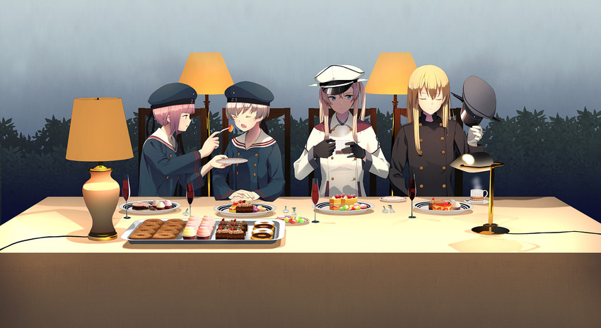 bismarck, graf zeppelin, z1 leberecht maass, and z3 max schultz (kantai collection) drawn by eight_tohyama