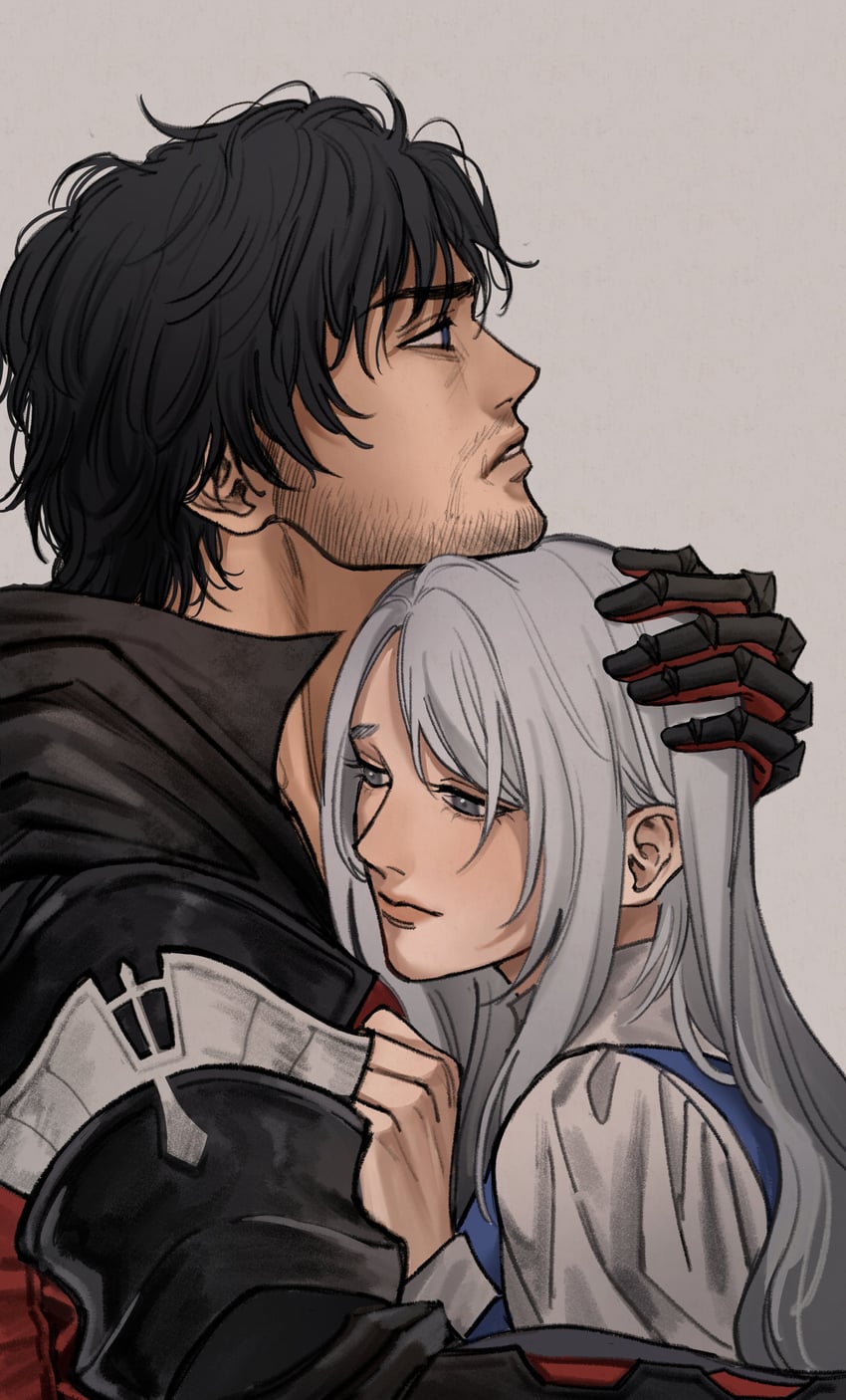 clive rosfield and jill warrick (final fantasy and 1 more) drawn by doopee205