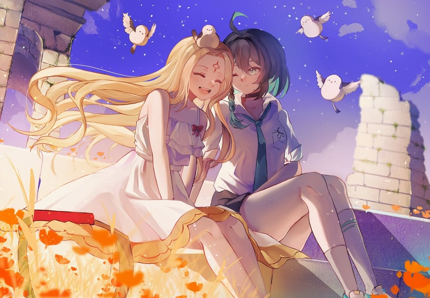 wendy and totori (honkai and 1 more) drawn by mofumanju