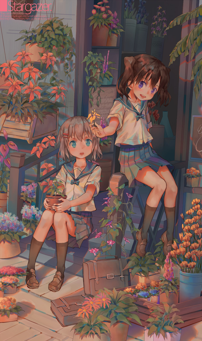 yukimura aoi and kuraue hinata (yama no susume) drawn by xisheng