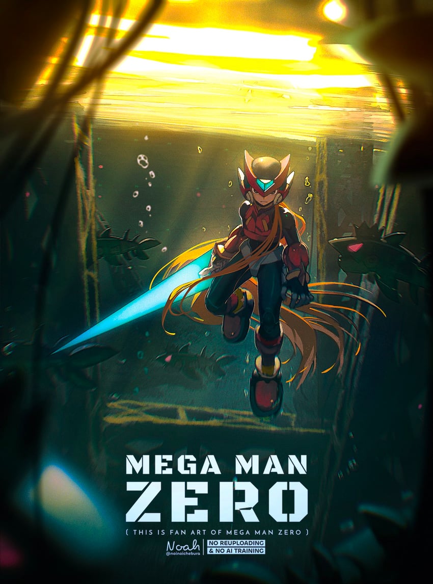 zero and zero(z) (mega man and 1 more) drawn by noinoichebura