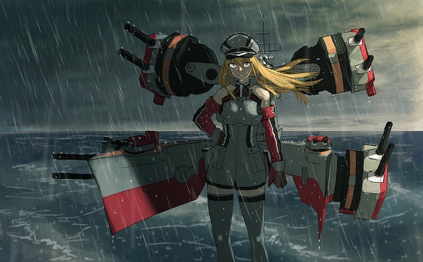 bismarck and bismarck kai (kantai collection) drawn by yue_(tada_no_saboten)