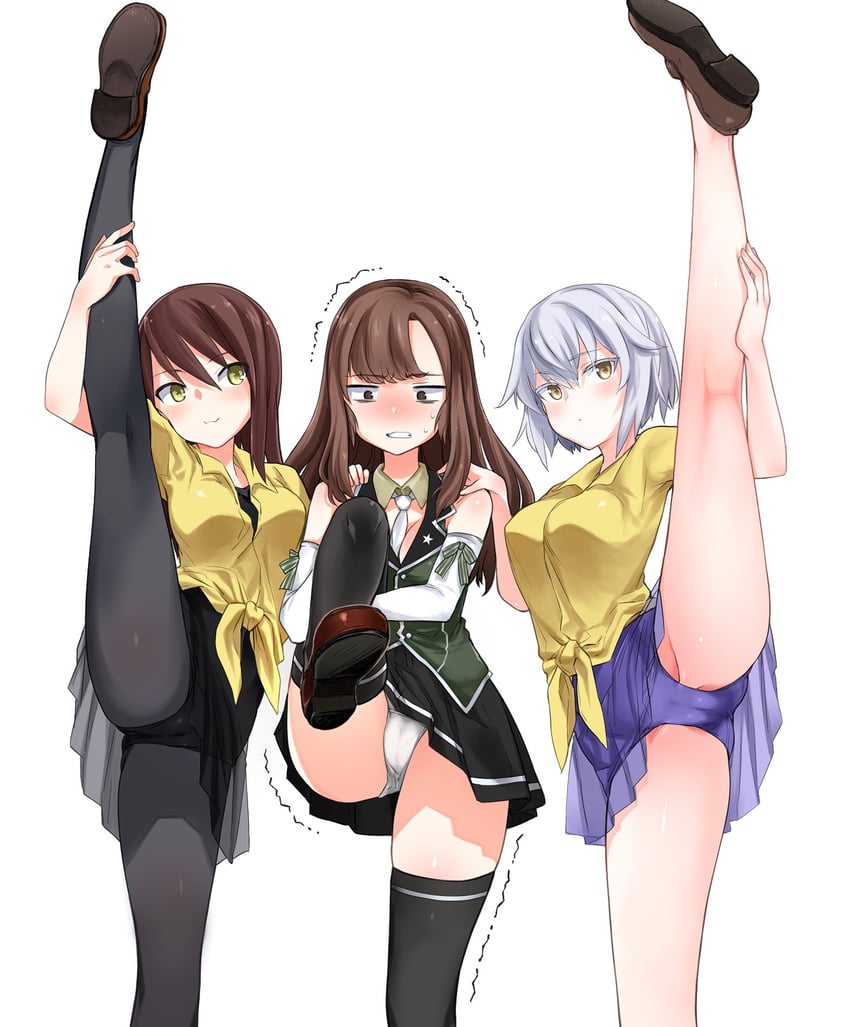 eleonore giovanna gassion, aila paivikki linnamaa, and grace maitland steward (world witches series and 1 more) drawn by aohashi_ame