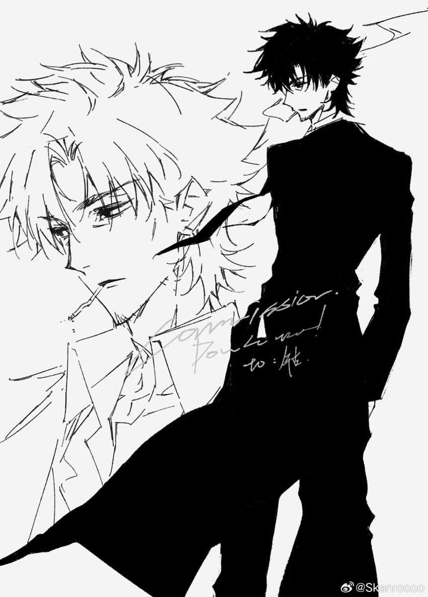 emiya kiritsugu (fate and 1 more) drawn by skanroooo
