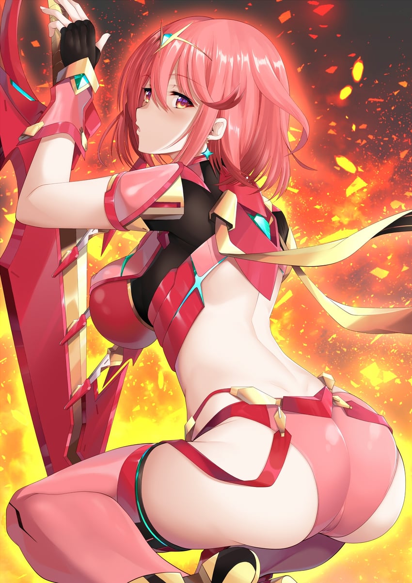 pyra (xenoblade chronicles and 1 more) drawn by daive