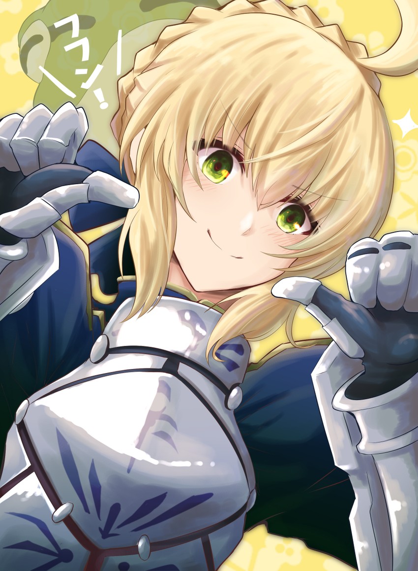 artoria pendragon and saber (fate and 2 more) drawn by fujitaka_nasu