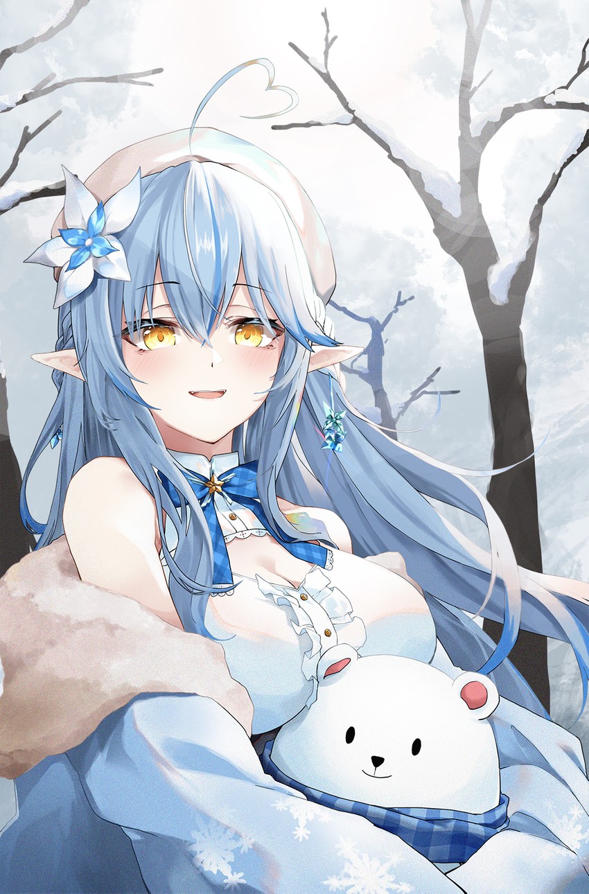 yukihana lamy and daifuku (hololive) drawn by toto_(kuro_toto)