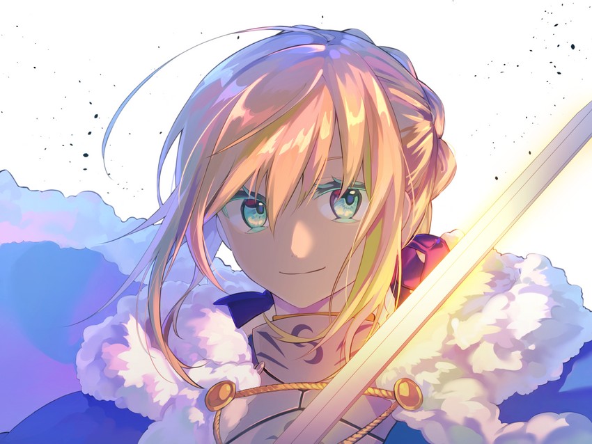 artoria pendragon and saber (fate and 2 more) drawn by hikari50503