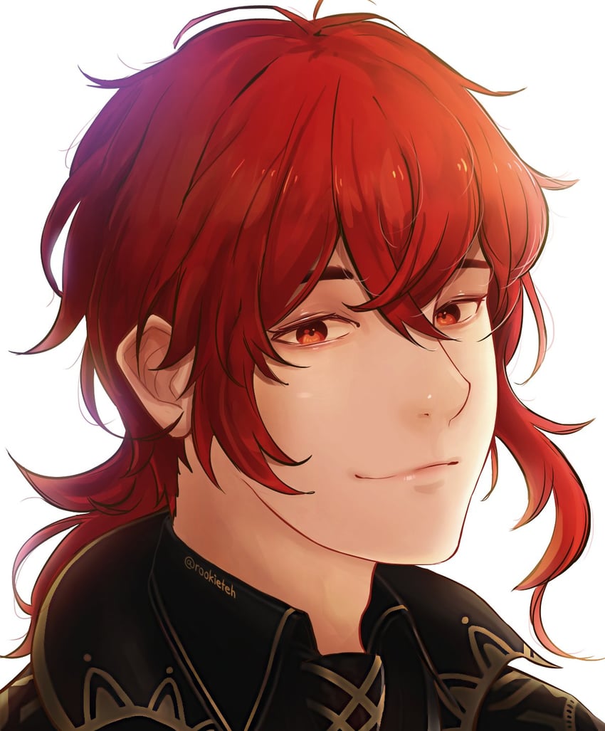 diluc (genshin impact) drawn by rookieteh