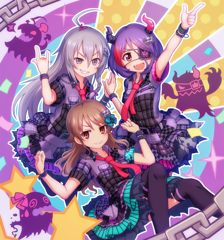 morikubo nono, hoshi syoko, and hayasaka mirei (idolmaster and 2 more) drawn by poroze