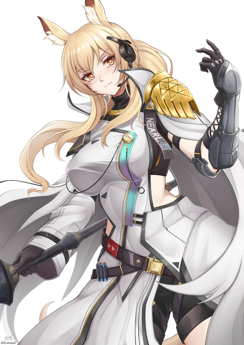 nearl and nearl the radiant knight (arknights) drawn by punnosalt