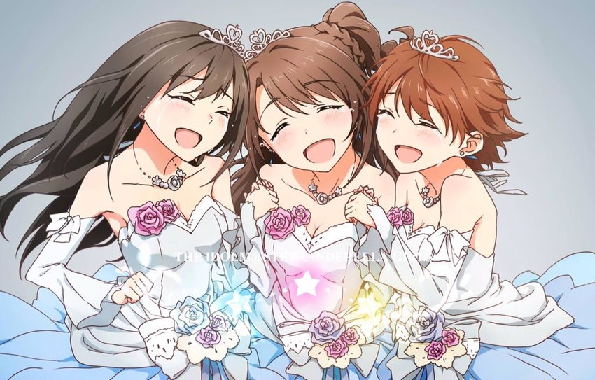 shibuya rin, shimamura uzuki, and honda mio (idolmaster and 1 more) drawn by ayano_yuu_(sonma_1426)