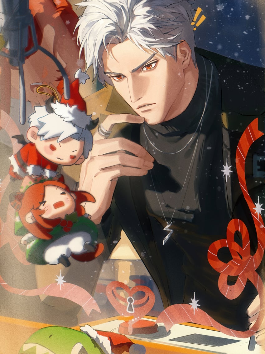 protagonist and sylus (love and deepspace) drawn by wai_wai_che