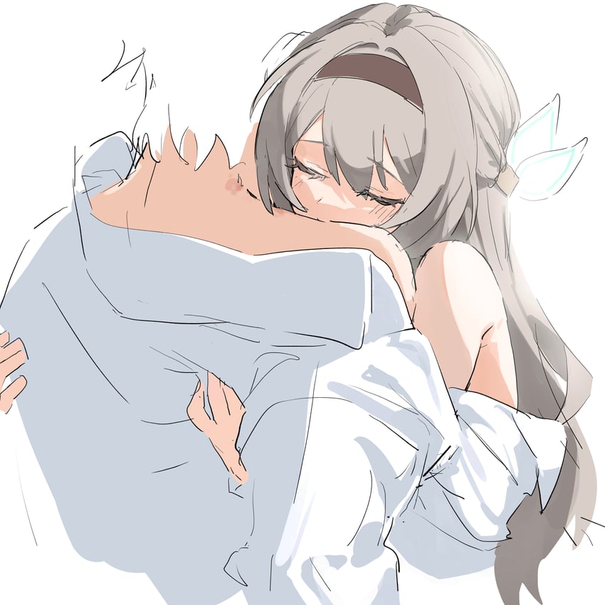 trailblazer, firefly, and caelus (honkai and 1 more) drawn by mint_ch
