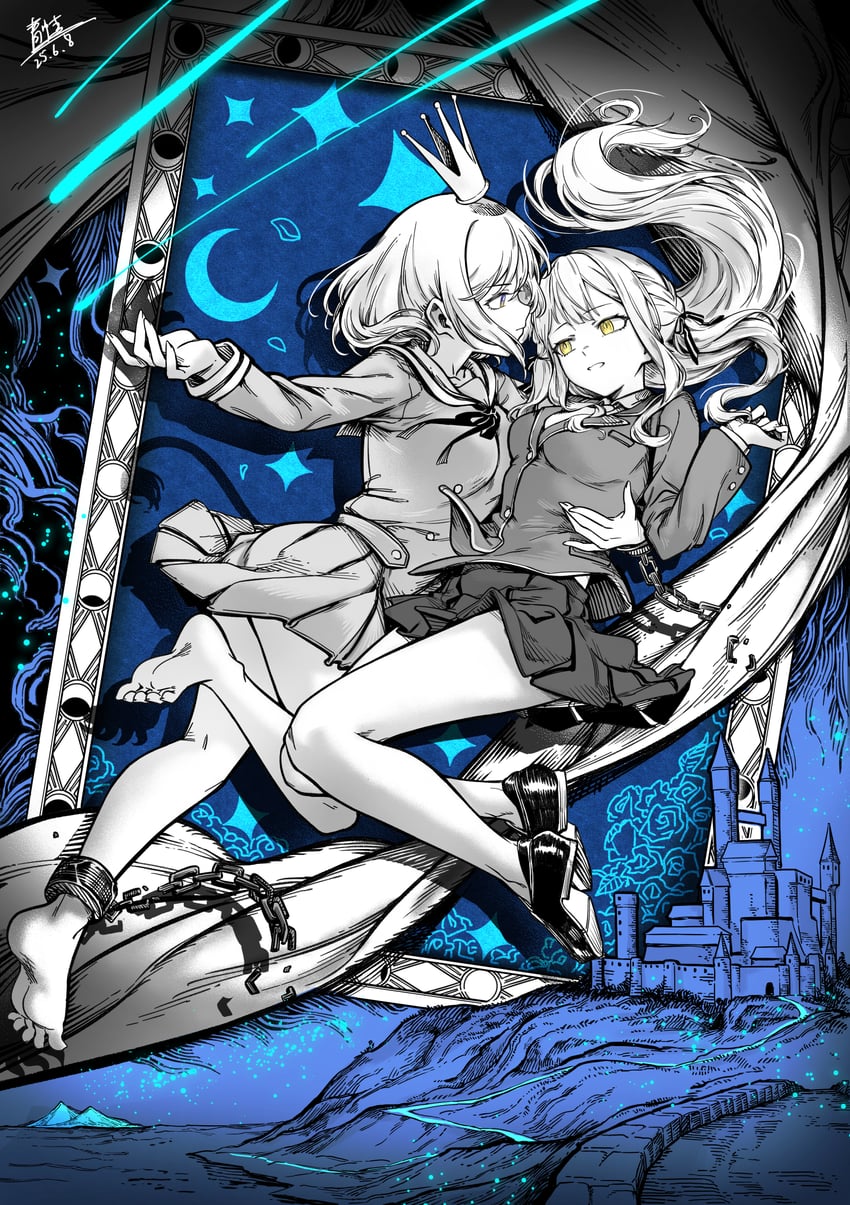 togawa sakiko and misumi uika (bang dream! and 1 more) drawn by qingwa_chi_she