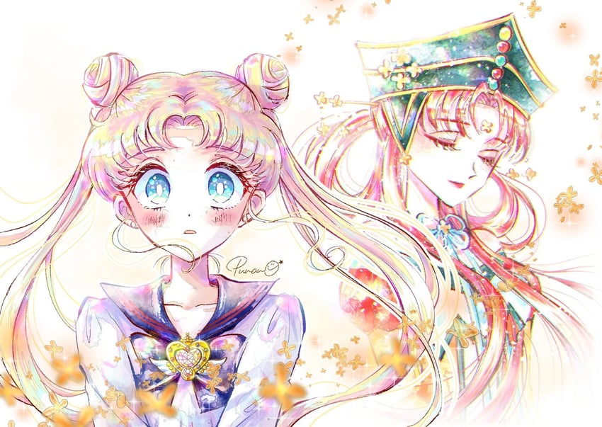 tsukino usagi and princess kakyuu (bishoujo senshi sailor moon and 1 more) drawn by punano