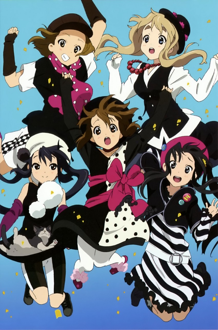 akiyama mio, nakano azusa, hirasawa yui, tainaka ritsu, and kotobuki tsumugi (k-on!) drawn by nakano_emiko