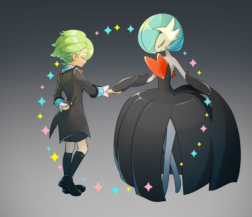 gardevoir, mega gardevoir, and wally (pokemon and 1 more) drawn by soumen_nigoki